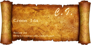 Czene Ida névjegykártya